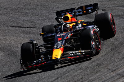 Max Verstappen on track at the 2023 São Paulo Grand Prix.