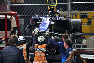 Franco Colapinto's wrecked Williams